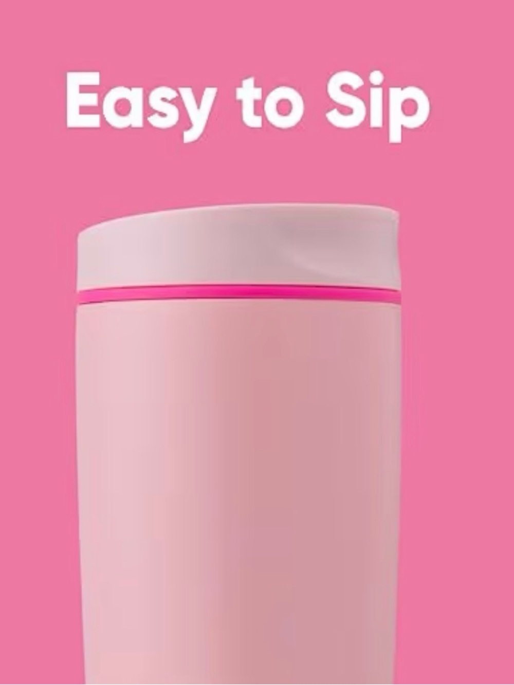 Owala Pink Smooth Sip Travel Tumbler - Slim Hot & Cold Cup
